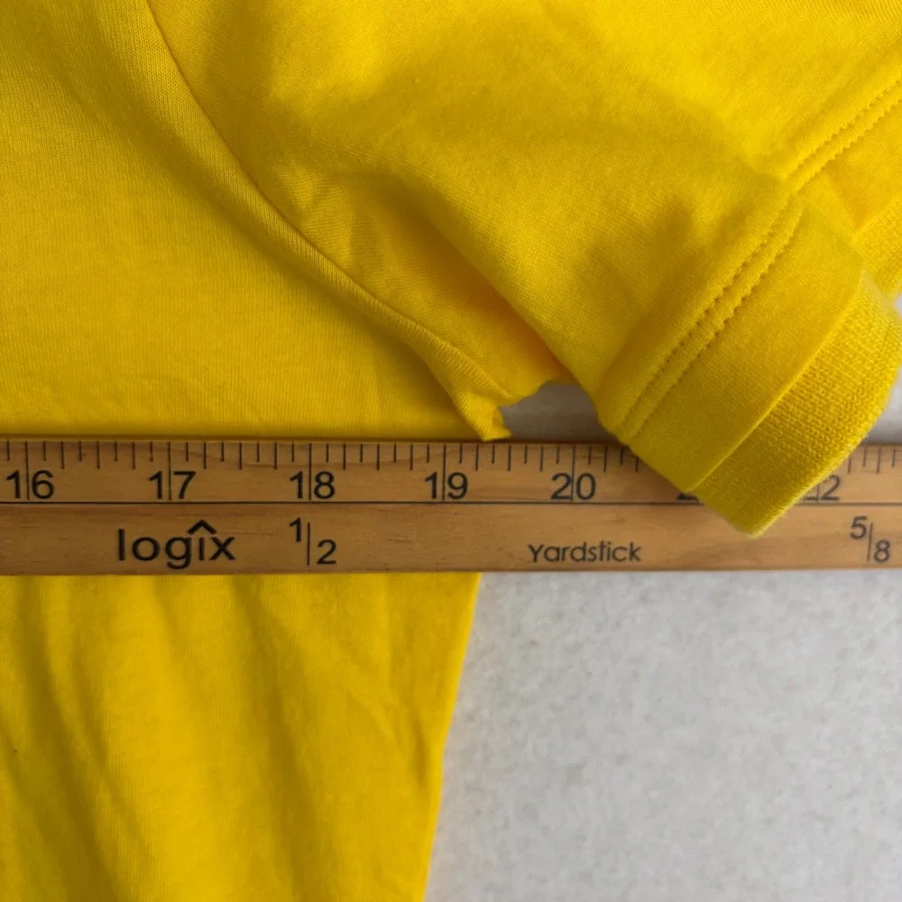 Armani Jeans Polo Shirt Mens L Yellow New 7V6F32 5J46Z Short Sleeve Cotton